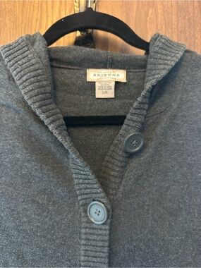 🌹Arizona Jean Company Gray Hooded Button Cardigan juniors